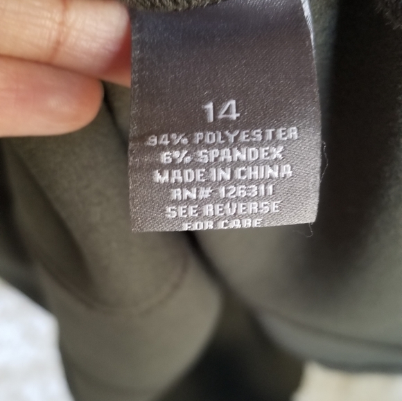 roz&ALI Olive Green Dress - Picture 13 of 14